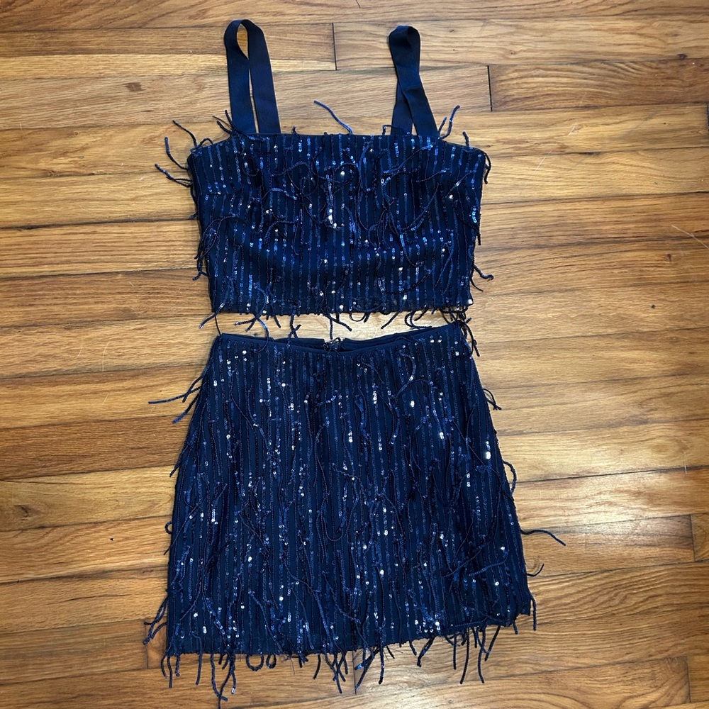 Sparkly Navy Blue Dress